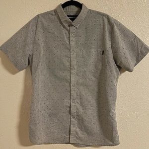 Gray shirt sleeve button down dress shirt